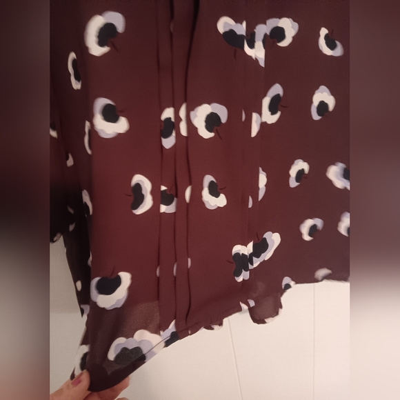 ☮️ 5/$25 LAST CHANCE ☮️ Hawthorne large burgandy 3/4 sleeve blouse - Picture 4 of 6